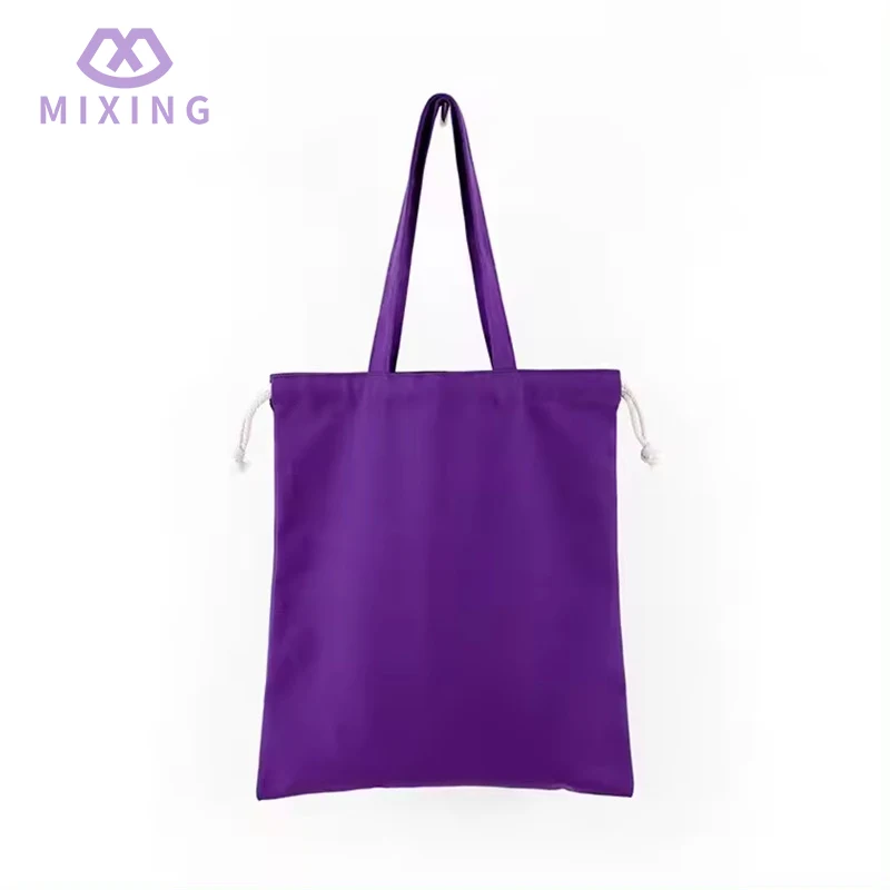 Túi tote đeo vai dây rút bằng vải canvas