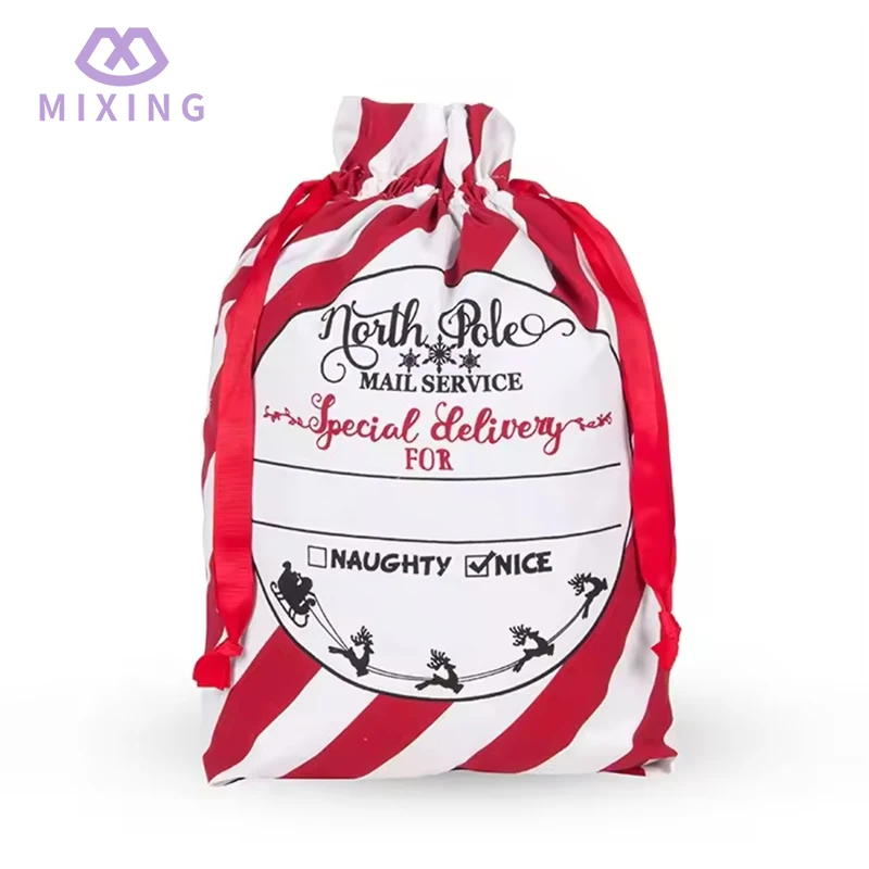 Bao tải ông già Noel bằng vải cotton