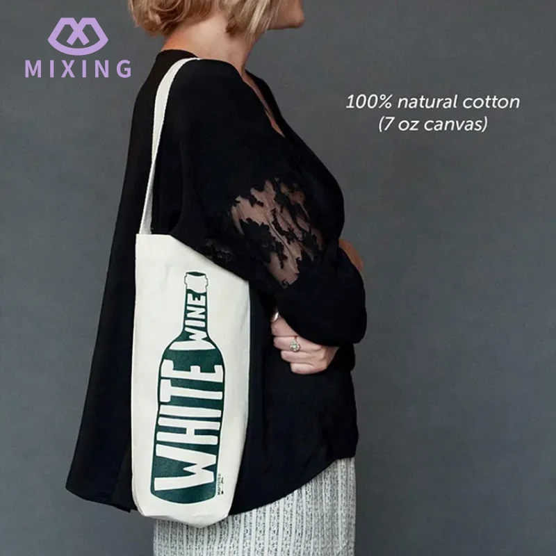 Túi Tote rượu vang Cotton Single